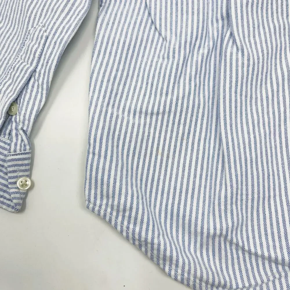 Ralph Lauren Boys Bundle of 2 Size 5 Button Down Shirts Blue White Striped Pink